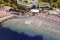 an aerial view of a resort with a swimming pool at Cap d&#39;Antibes Beach Hotel in Juan-les-Pins