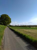 a dirt road in the middle of a field at The Lodge in Bilzen