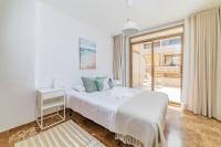 Postel nebo postele na pokoji v ubytování Ático vista mar Los Cristianos
