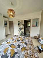 Cama o camas de una habitaci&oacute;n en Casa Lamaghjone - Villa T4 avec piscine chauff&eacute;e &agrave; 3,5km de la mer