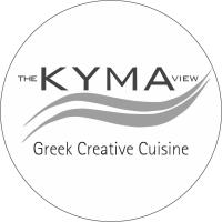 a logo for the kyrm view greek creative cuisine at Kyma Rooms & Suites in Kardamaina