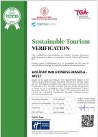 Certifikát, hodnocení, plakát nebo jiný dokument vystavený v ubytování Holiday Inn Express Manisa-West by IHG