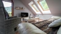 Televízia a/alebo spoločenská miestnosť v ubytovaní Holiday house Kajfes