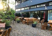 Garður fyrir utan Brenner Hotel