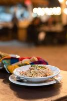 een bord eten op een tafel bij Los Cabos Golf Resort, Trademark Collection by Wyndham in Cabo San Lucas