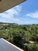 a view of the ocean from the balcony of a house at studio confortable 30 m2 proche plage in La Seyne-sur-Mer
