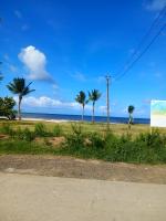 a view of a beach with palm trees and the ocean at Appartement d&#39;une chambre avec balcon et wifi a Le Vauclin a 3 km de la plage in Le Vauclin