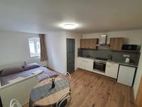 Kuchyň nebo kuchyňský kout v ubytování Apartmány ČERNÝ KOHOUT