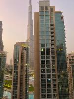 Nespecifikovaný výhled na destinaci Dubaj nebo výhled na město při pohledu z apartmánu
