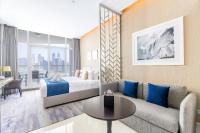 Posezení v ubytování Downtown Ultra Luxury - Studio Suite - 5 star Hotel Facilities- 15 min walk to Dubai Fountain