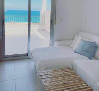 Posteľ alebo postele v izbe v ubytovaní Apartamento Primera Línea de playa