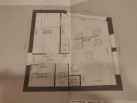 a drawing of a floor plan of a house at Appartement O&#39;Contamines in Les Contamines-Montjoie