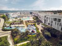 an aerial view of a resort with a swimming pool at Falkensteiner Family Hotel Diadora in Zadar