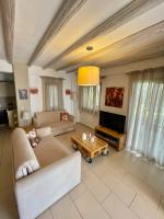 A seating area at Koumaros Villas
