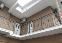 a room with rows of lockers in a building at tonias studio in Kanálion