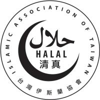 a black and white logo for a translation of kanjiachiachi halal at Qixingtan Hai Wan B&amp;B in Dahan