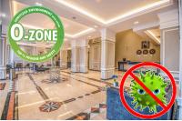 a sign that says o zone in a room with a virus at Grand Flora Hotel in Salalah
