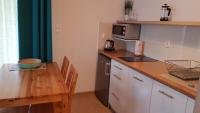 Kuchyňa alebo kuchynka v ubytovaní Domki letniskowe,apartamenty Wczasowa 8a