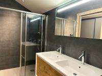 Kúpeľňa v ubytovaní Appartement 3 Chambres au Centre des Gets avec Balcon, Parking et Cheminée - FR-1-623-333