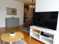 Televízia a/alebo spoločenská miestnosť v ubytovaní Well-equipped apartment with free parking