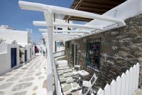 Balkón alebo terasa v ubytovaní Hibiscus Rosa Mykonos