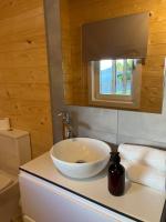 Koupelna v ubytování Casas de A Uriceira