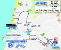 a map of the approximate location of the amphitheatre at COSY ROOM PRIVATE BATH AND GARDEN in Anglet