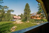 a view from a porch of a house with a tree at Alpin-Hütten auf der Turracherhöhe Haus Murmeltier by S4Y in Turracher Hohe