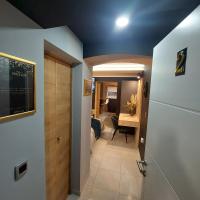 Posedenie v ubytovaní HOME in BLACK, designer decorated