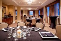 a conference room with tables and chairs with wine glasses at Hampton Inn & Suites Birmingham-Downtown-Tutwiler in Birmingham