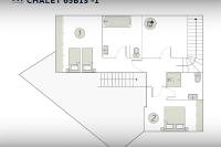a drawing of a house with a floor plan at Chalet 65bis - OVO Network in Thônes