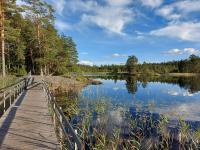 Utsikt &ouml;ver en sj&ouml; i n&auml;rheten av l&auml;genheten