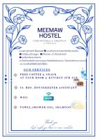 Certifikát, hodnocení, plakát nebo jiný dokument vystavený v ubytování MEEMAW'S House Hostel