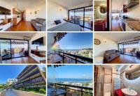 a collage of photos of a apartment at Nestor&amp;Jeeves - HUBLOT TERRASSE - Sea view - swimming pool in Nice
