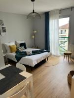 Posteľ alebo postele v izbe v ubytovaní Appartement - cœur de Ramonville