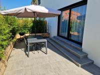 Balkon lub taras w obiekcie Havre de paix jardin parking proche du bord de mer