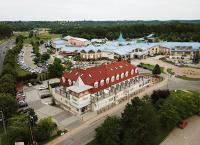 Pohľad z vtáčej perspektívy na ubytovanie Harmónia Hotel Sárvár
