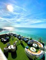 a view of the ocean from a balcony of a resort at Departamento en Manta Edificio Poseidon in Manta