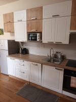 Kuchyň nebo kuchyňský kout v ubytování Apartmán Šumavský Buk 14 Brčálník