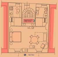 The floor plan of La Donota