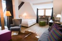 Łóżko lub łóżka w pokoju w obiekcie Alpine Spa Hotel Haus Hirt