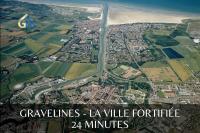 a map of a city with the words trembles la village centre minutes at La Villa Marine*Familiale et Conviviale in Coudekerque-Branche