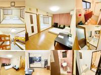 GuestHouse017徳島個室 飲食街中心 阿波踊り会館7分 文理&徳島大学 アスティとくしま車8分にあるベッド