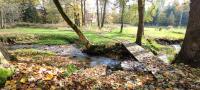 Zahrada ubytování Chatky u potoka - chatička č.2