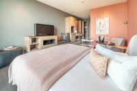 Televízia a/alebo spoločenská miestnosť v ubytovaní hirschen dornbirn - das boutiquestyle hotel