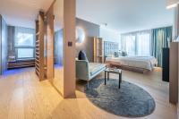 Posteľ alebo postele v izbe v ubytovaní hirschen dornbirn - das boutiquestyle hotel