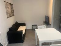 a living room with a couch and a table at Appartement centre ville T2 001 in Roanne