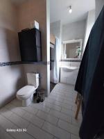 Łazienka w obiekcie Manoir de kerozet - Chambres chez l'habitant - 3 chiens