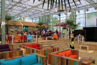 Posezení v ubytování Vechtdalchalet de Berk, 5 sterrenpark Capfun Stoetenslagh