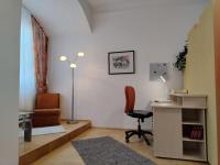a office with a desk and a chair and a desk and a lamp at Altstadtparee in Steyr